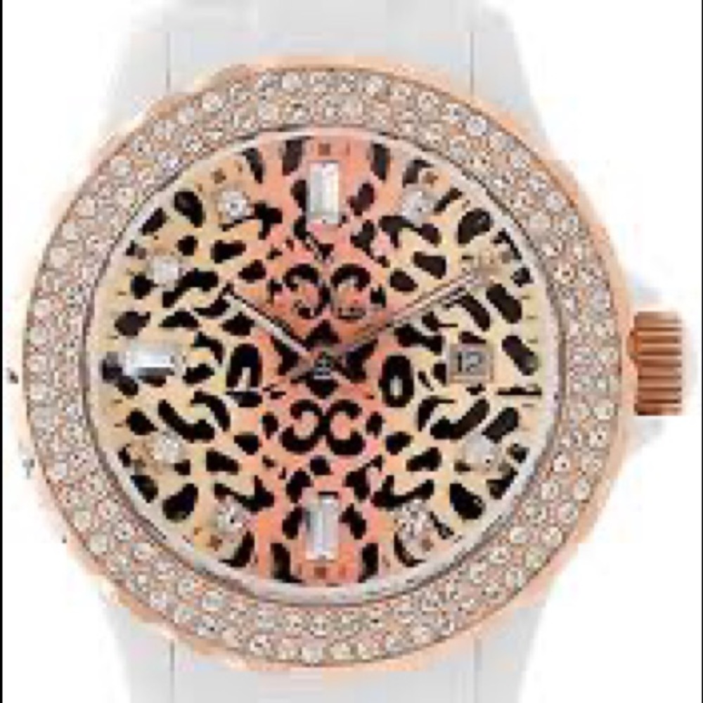 NWT ToyWatch safari style with Swarovski crystals .